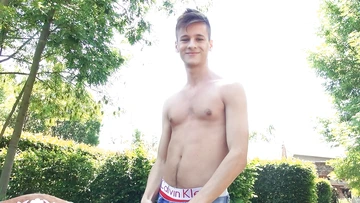 Boy with a big soft hairy cock
