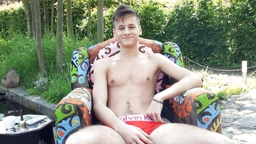 Boy with a big soft hairy cock
