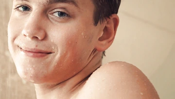 Cute nude boy with a hairy dick