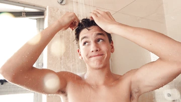 Cute nude boy with a hairy dick