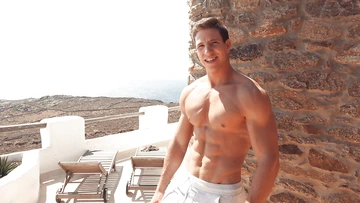 Muscular nude guys jerking off and cums
