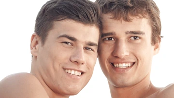 Guys jerking off together and cums