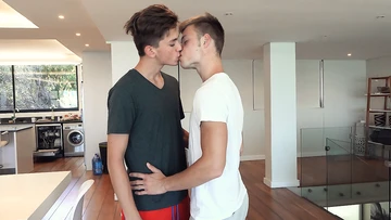 Blonde boys bareback fucking