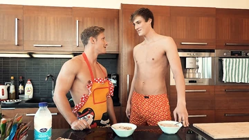Very tall guy gets butt fucked