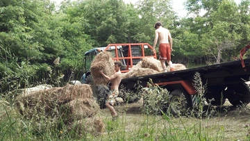Two guys at a farm fucking