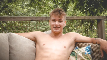 Cute boy showing soft dick