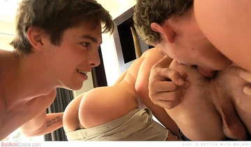 Horny guys having group sex