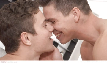 Muscle boy riding a cock