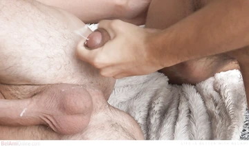 Stud getting his butt bareback fucked