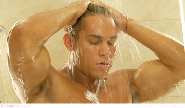 Tanned hunk fucking ass