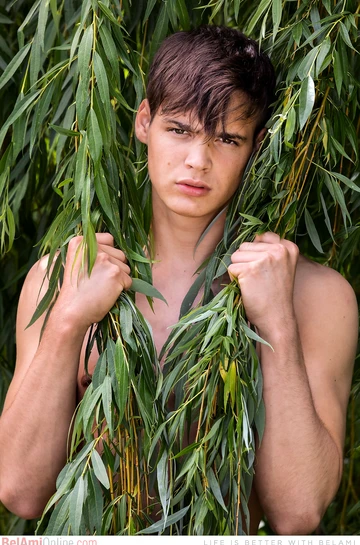 Nude boys in the garden