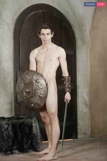 Nude gladiator boys in action