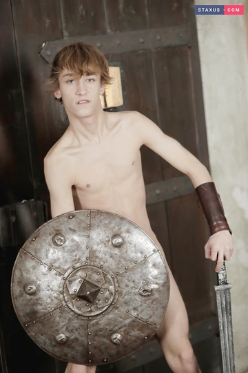 Nude gladiator boys in action