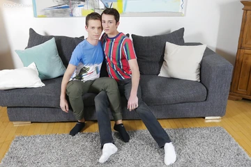 Boys with shaved dicks having gay sex
