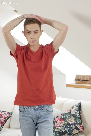 Cute Nick Danner showing his goods