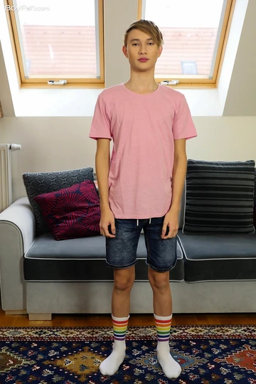 Twink with a shaved penis