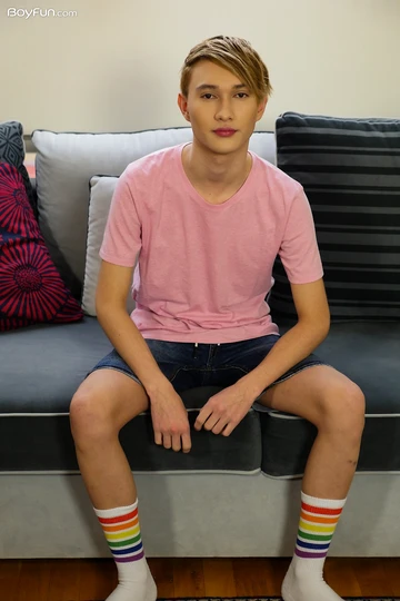 Twink with a shaved penis