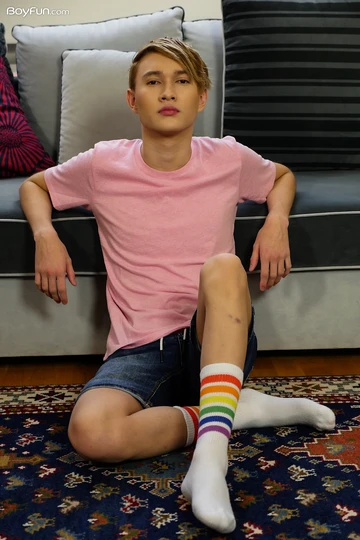 Twink with a shaved penis