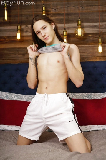 Boy with extremely long hair