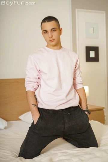 Cute guy with a shaved dick