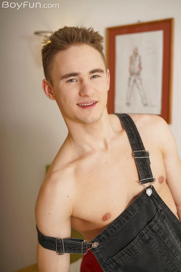 Fit boy jerking off his cock