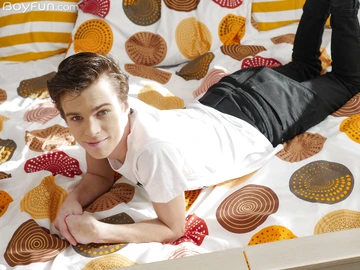 Gay twink showing his goods