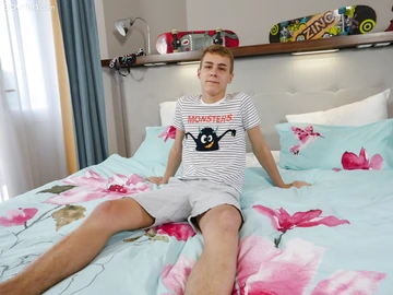 Handsome boy with a hairy dick
