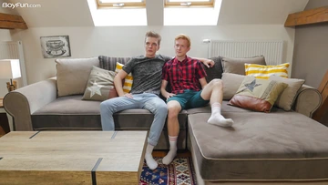 Sexy guy fucking a redhead