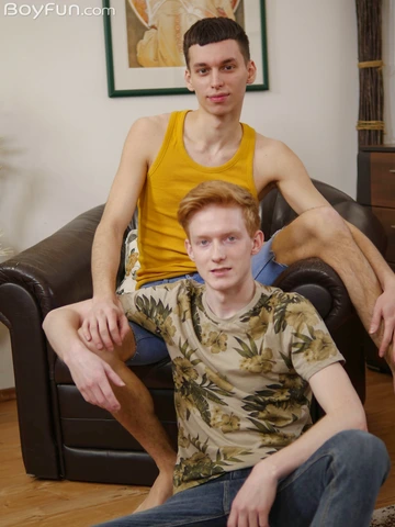 Slim guy fucking a redhead