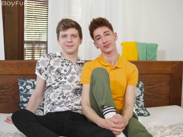 Two European guys having sex