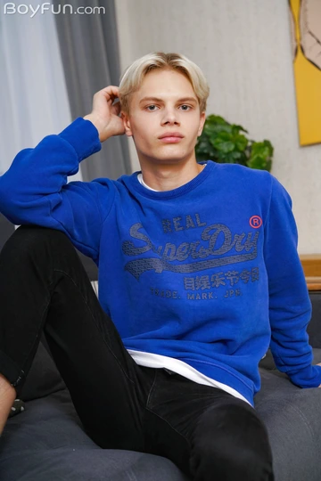 Beautiful boy with a shaved penis