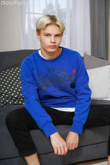 Beautiful boy with a shaved penis