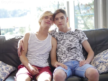 Cute twink bareback fucking his buddy