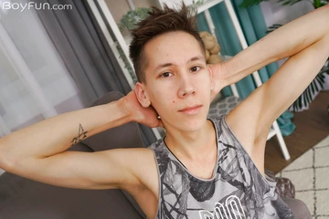 Skinny boy with a big penis
