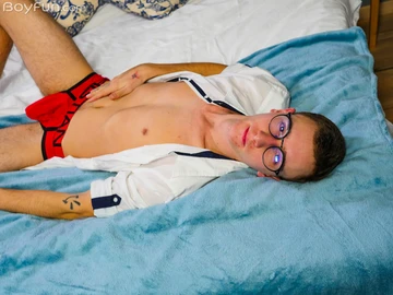 Boy with a fat hairy dick
