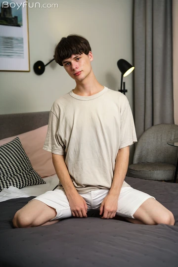 Boy with a nice fat uncut cock