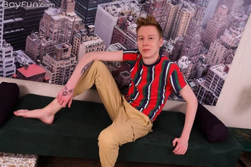 Redhead playing with his dick