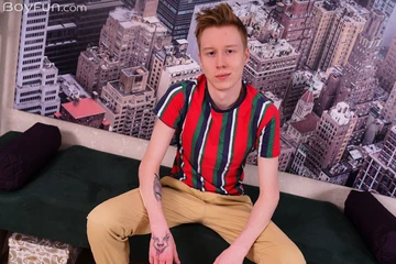 Redhead playing with his dick