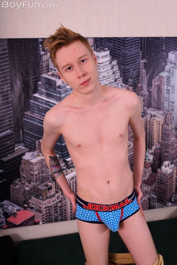 Redhead playing with his dick