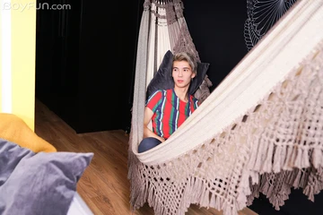 Sexy blonde boy getting cummed on