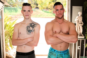 Horny stud fucking a sexy twink
