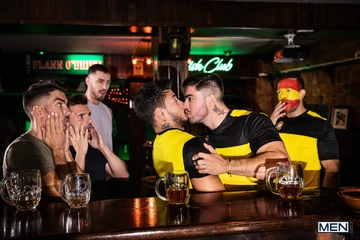 Hunky Latino guys having sex