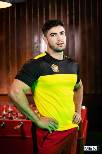 Hunky Latino guys having sex