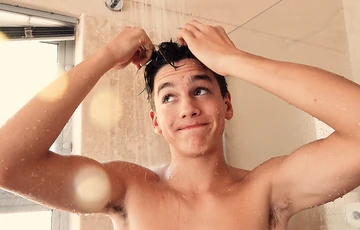 Cute nude boy with a hairy dick