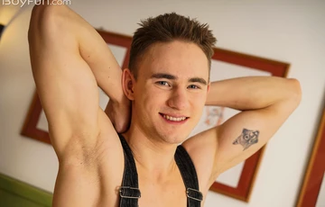 Fit boy jerking off his cock