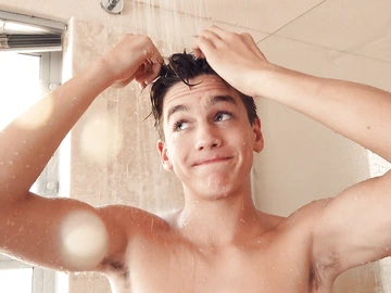 Cute nude boy with a hairy dick